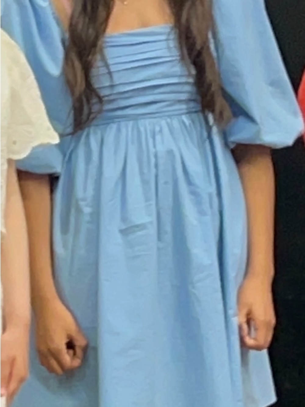 Abercrombie & Fitch Dusty Blue Smocked Top